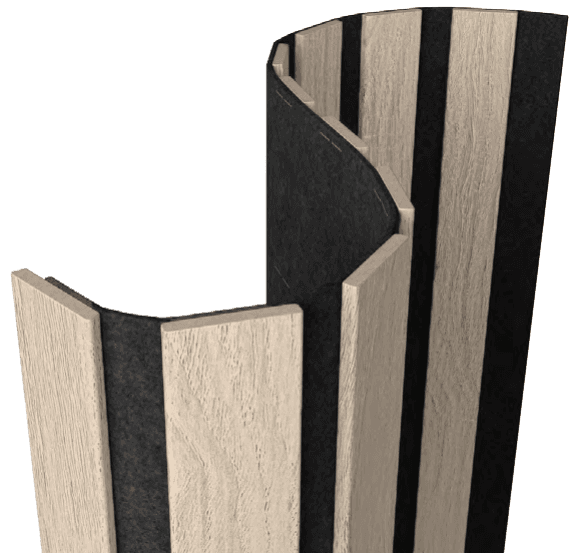 Акустическая  панель FLEX Ясень Кристалл 1200×600 мм рейка 40х6 мм