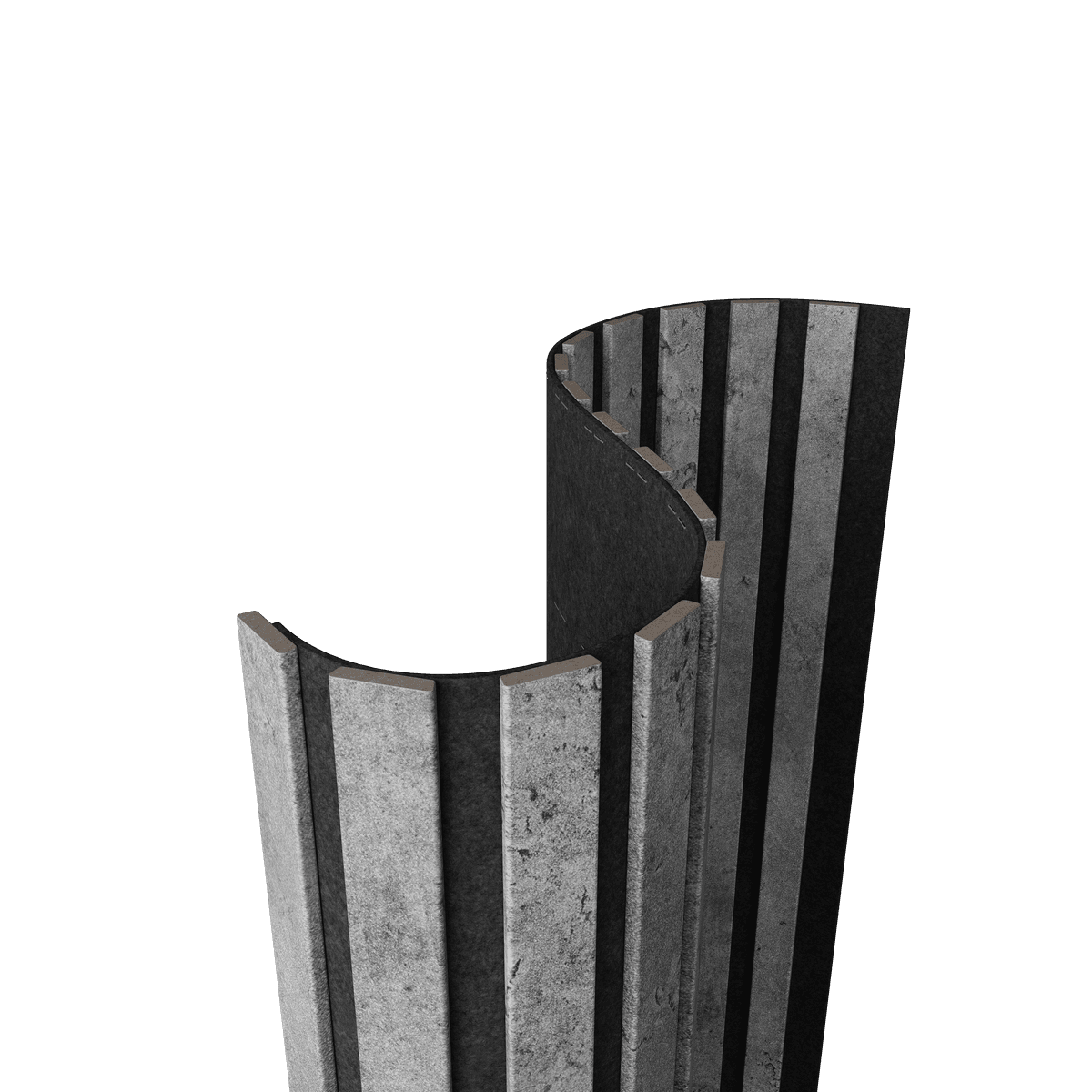 Акустическая  панель FLEX Бетон 2750×600 мм рейка 25х6 мм