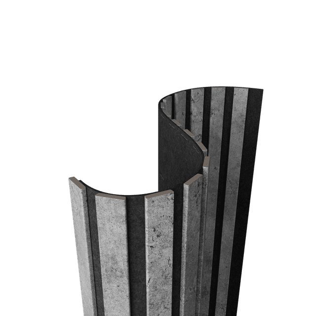 Акустическая  панель FLEX Бетон 2750×600 мм рейка 25х6 мм