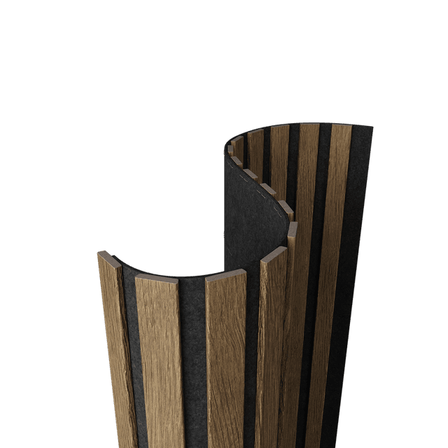 Акустическая  панель FLEX Дуб Муссон 1200×600 мм рейка 25х6 мм