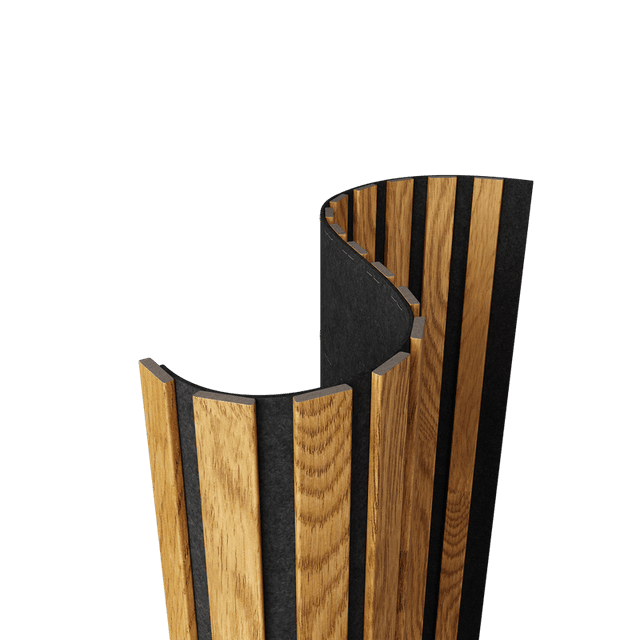 Акустическая  панель FLEX Дуб Золотой 1200×600 мм рейка 25х6 мм