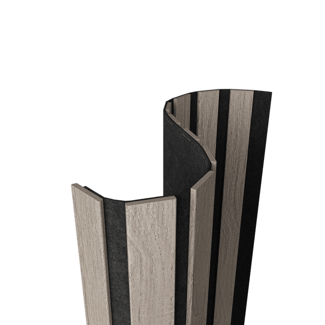 Акустическая  панель FLEX Дуб Кремовый 1200×600 мм рейка 40х6 мм