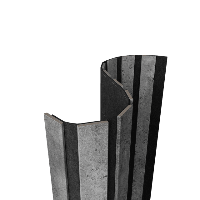 Акустическая  панель FLEX Бетон 1200×600 мм рейка 40х6 мм