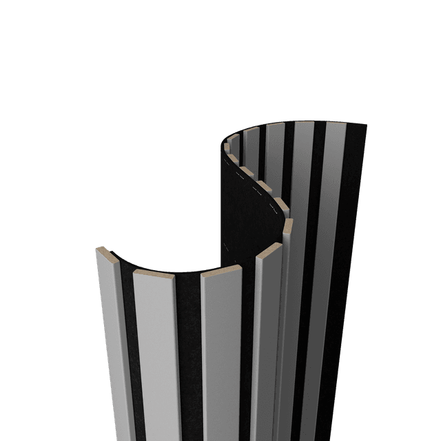 Акустическая  панель FLEX Темно-серый 2750×600 мм рейка 40х6 мм