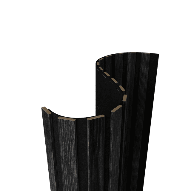 Акустическая  панель FLEX Дуб Графит 2750×600 мм рейка 25x6 мм