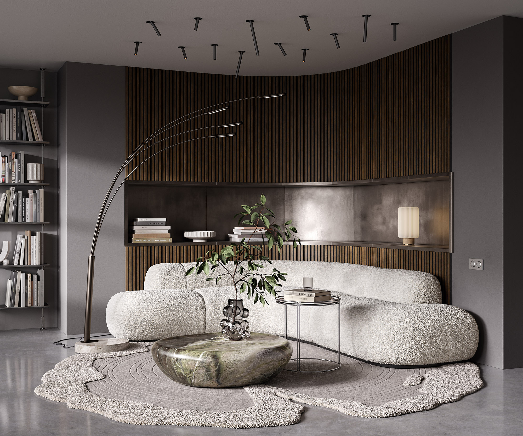 Акустическая  панель FLEX Дуб Муссон 1200×600 мм рейка 25х6 мм - фото 8