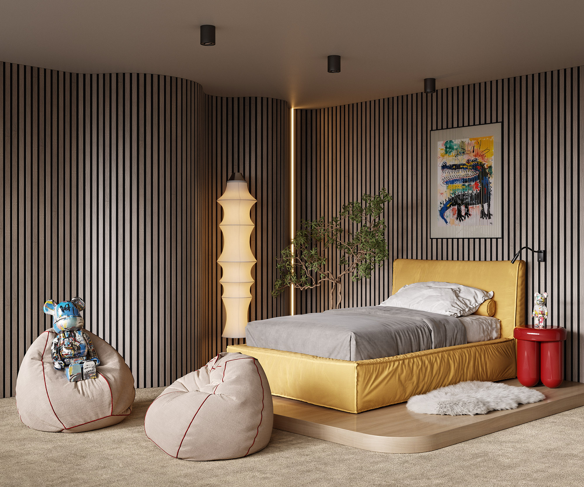 Акустическая  панель FLEX Дуб Кремовый 2750×600 мм рейка 40х6 мм - фото 7