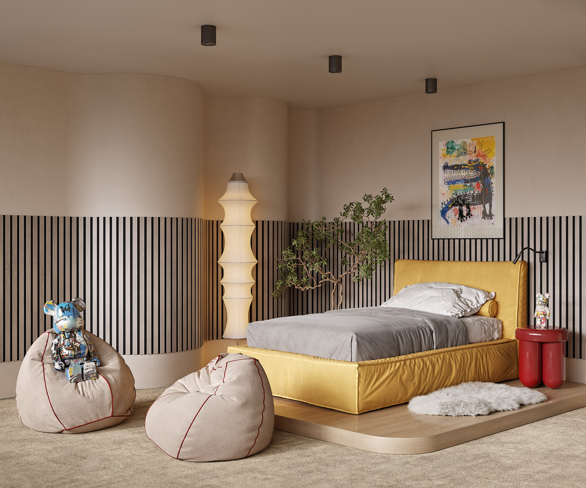 Акустическая  панель FLEX Дуб Кремовый 1200×600 мм рейка 40х6 мм - фото 7