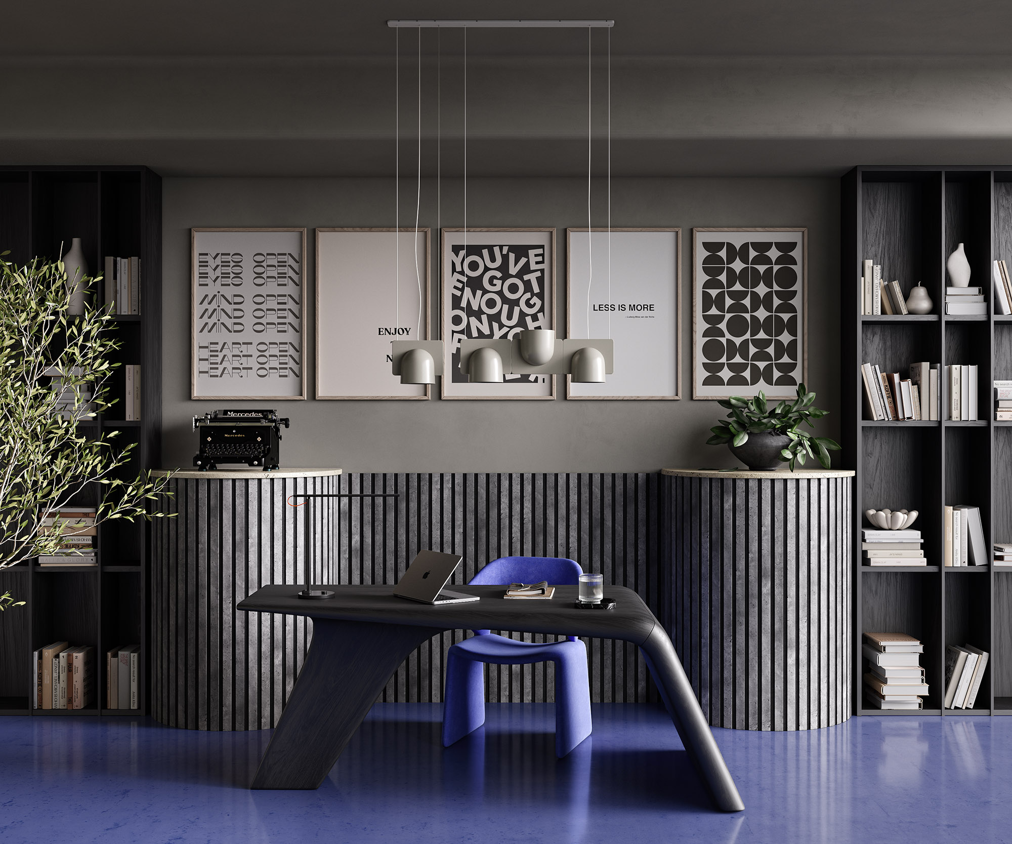 Акустическая  панель FLEX Бетон 1200×600 мм рейка 40х6 мм - фото 7