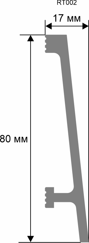 Плинтус. 2000×80×17 мм RT002 - фото 2