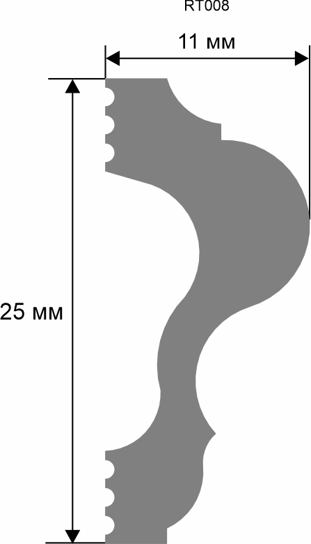 Молдинг. 2000×25×11 мм RT008 - фото 2