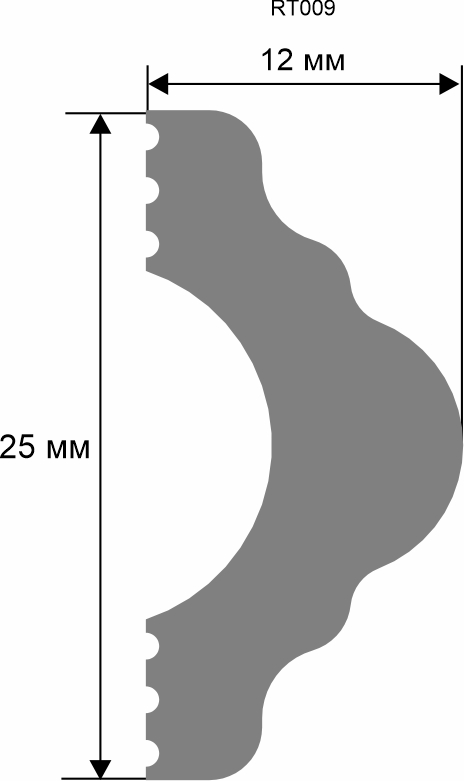 Молдинг. 2000×25×12 мм RT009 - фото 2