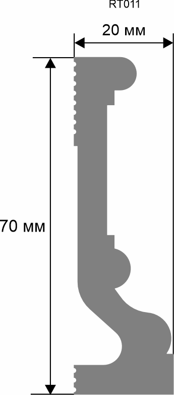 Молдинг. 2000×70×20 мм RT011 - фото 2