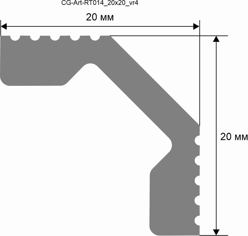 Карниз. 2000×20×20 мм RT014 - фото 2