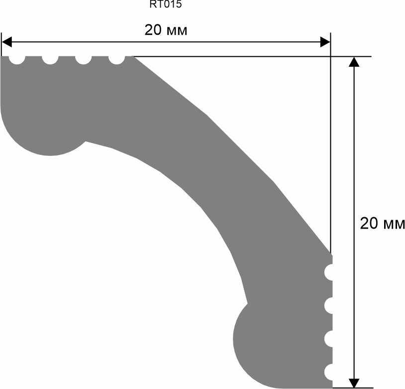 Карниз. 2000×20×20 мм RT015 - фото 2