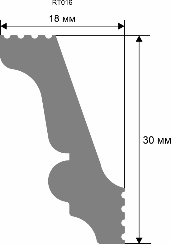 Карниз. 2000×30×18 мм RT016 - фото 2