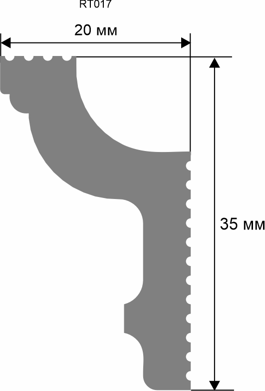 Карниз. 2000×35×20 мм RT017 - фото 2
