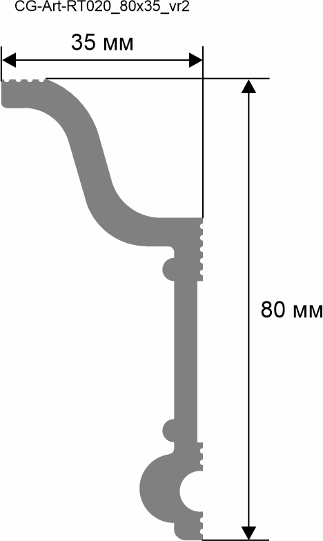 Карниз. 2000×80×35 мм RT020 - фото 2