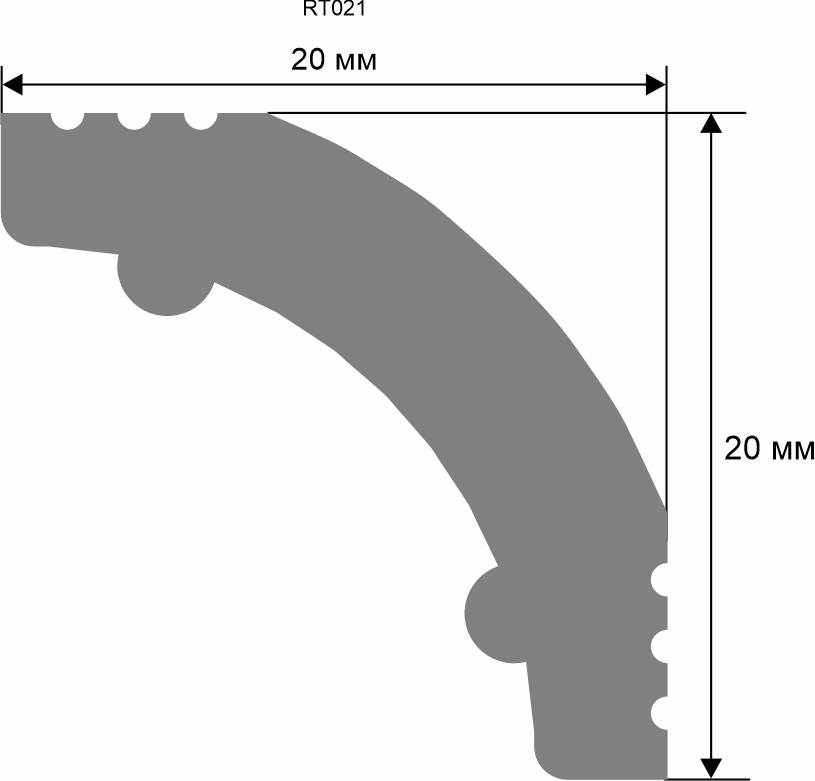 Карниз. 2000×20×20 мм RT021 - фото 2