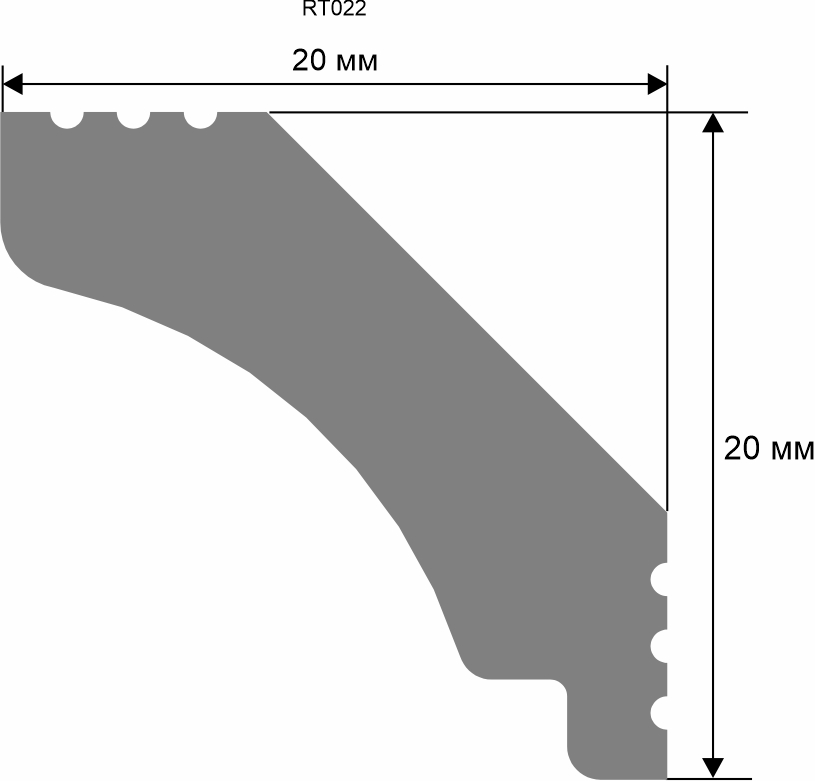 Карниз. 2000×20×20 мм RT022 - фото 2