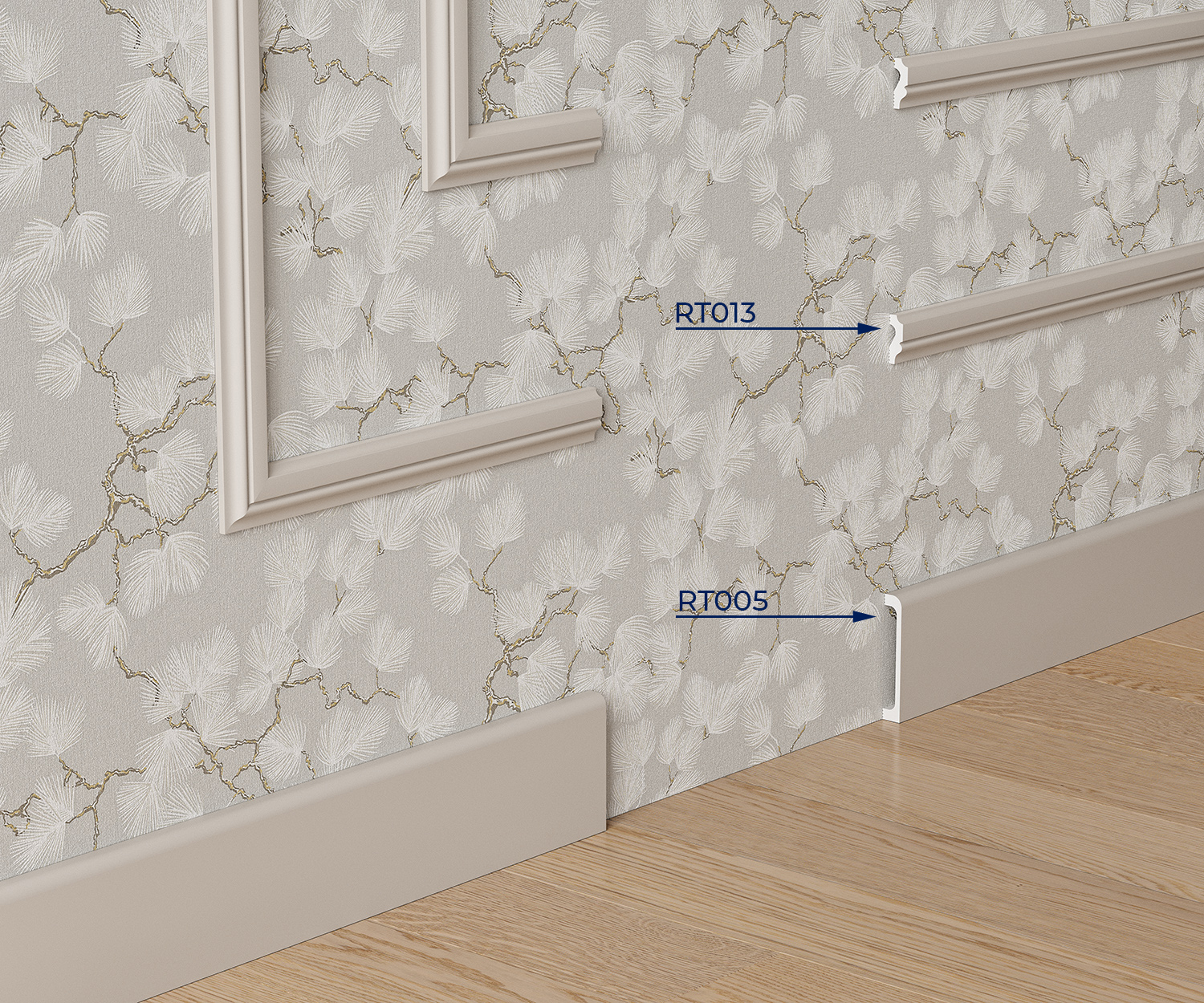 Классический интерьер с плинтусами