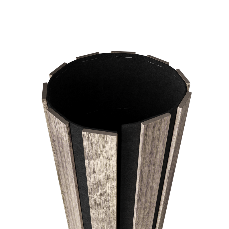 Акустическая  панель FLEX Дуб Рейн 1200×600 мм рейка 40х6 мм - фото 2