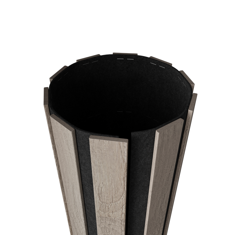 Акустическая  панель FLEX Дуб Кремовый 1200×600 мм рейка 40х6 мм - фото 2