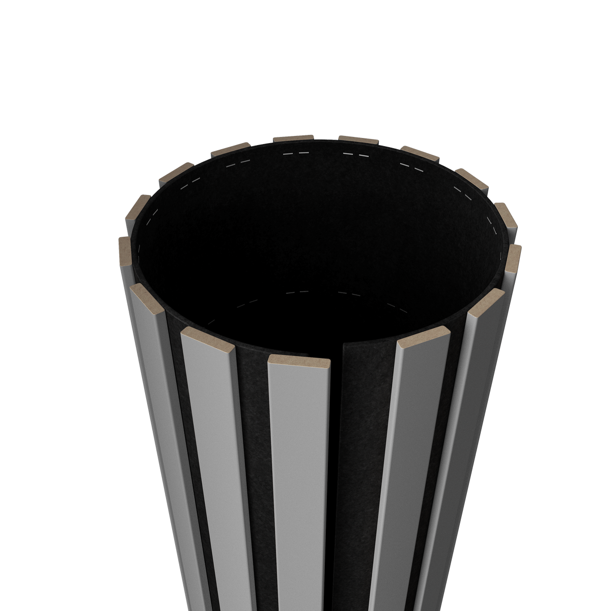 Акустическая  панель FLEX Темно-серый 2750×600 мм рейка 40х6 мм - фото 2