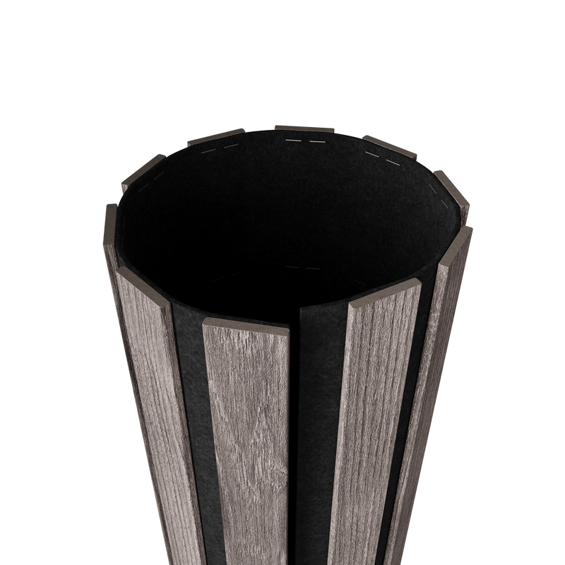 Акустическая  панель FLEX Ясень Дымчатый 1200×600 мм рейка 25х6 мм - фото 2