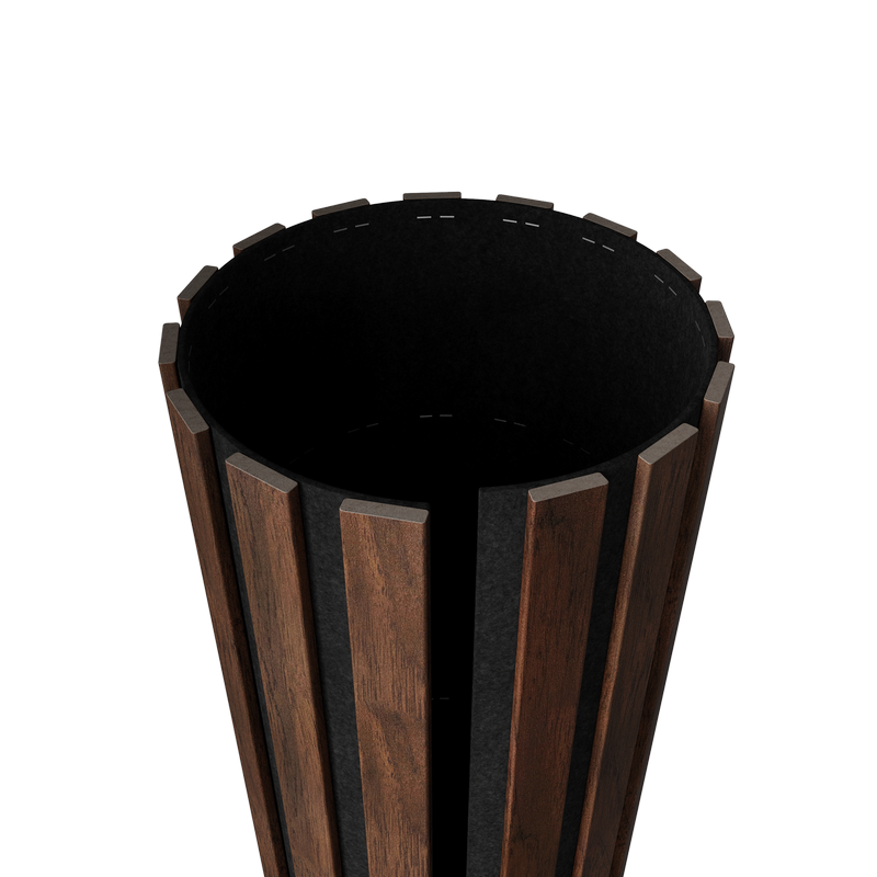 Акустическая  панель FLEX Дуб Барон темный 2750×600 мм рейка 25x6мм - фото 2