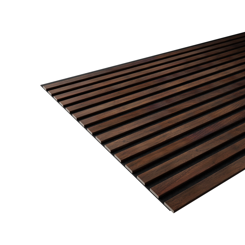 Акустическая  панель FLEX Дуб Барон темный 1200×600 рейка 25х6 мм - фото 6