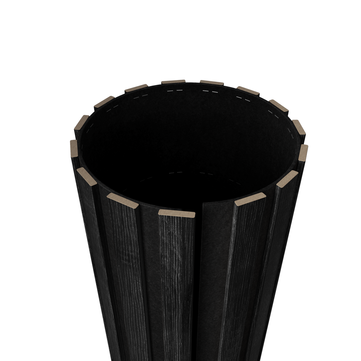 Акустическая  панель FLEX Дуб Графит 1200×600 мм рейка 25х6 мм - фото 2