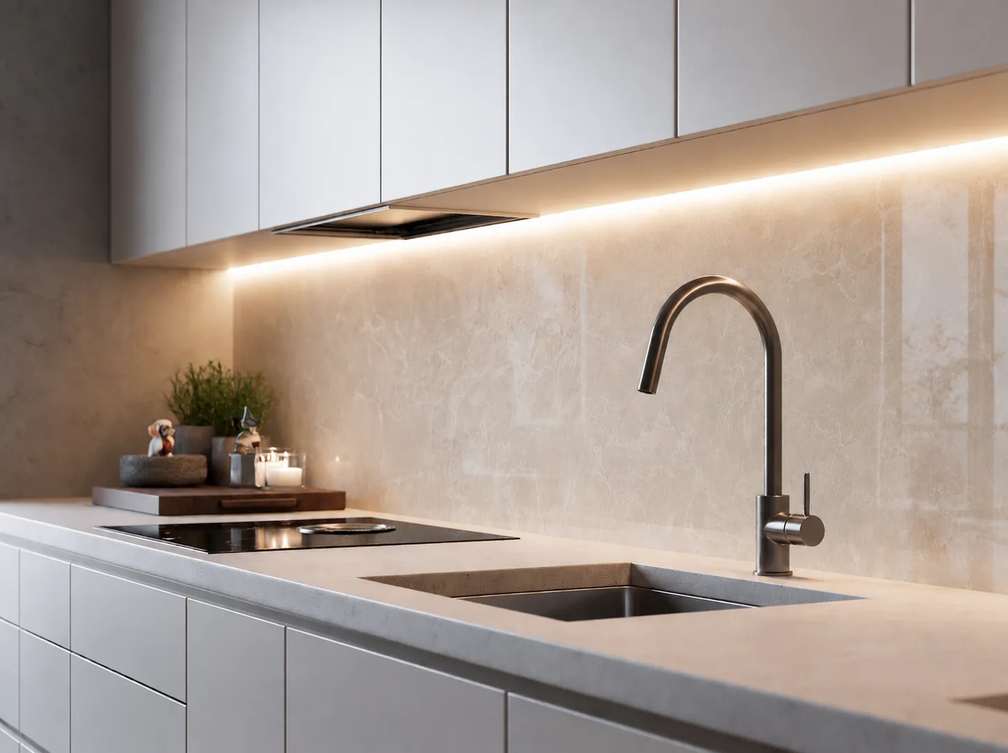 Стеновая панель Гибкий Мрамор Crema Marfil Light | Слоновая кость - фото 2