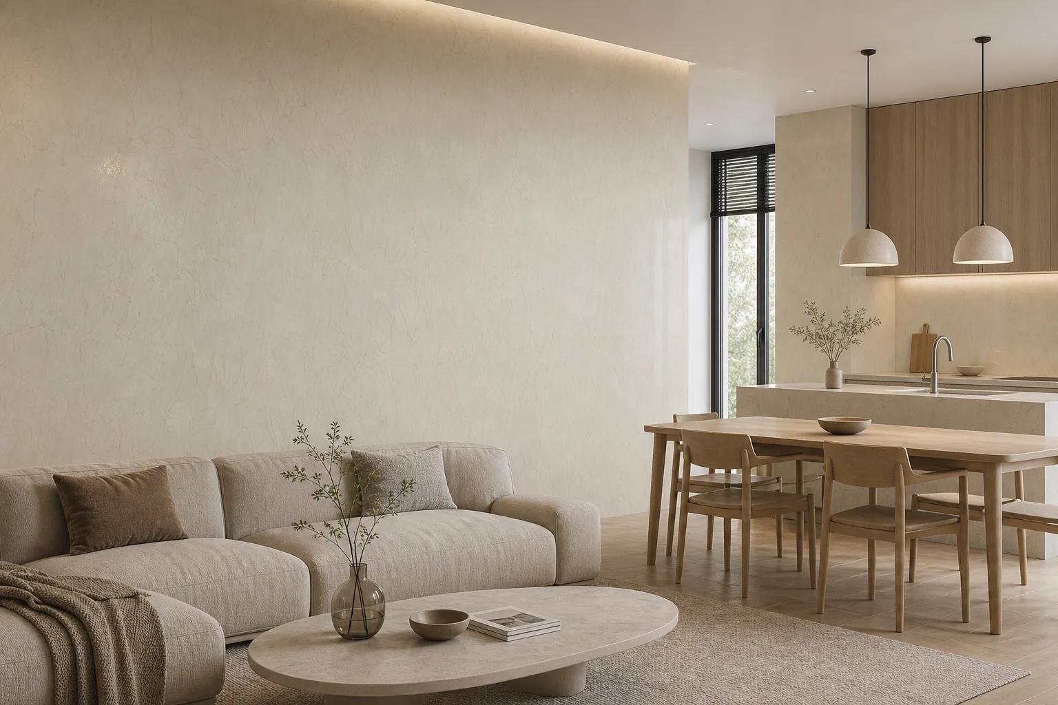 Стеновая панель Гибкий Мрамор Crema Imperial | Королевский Крем - фото 2
