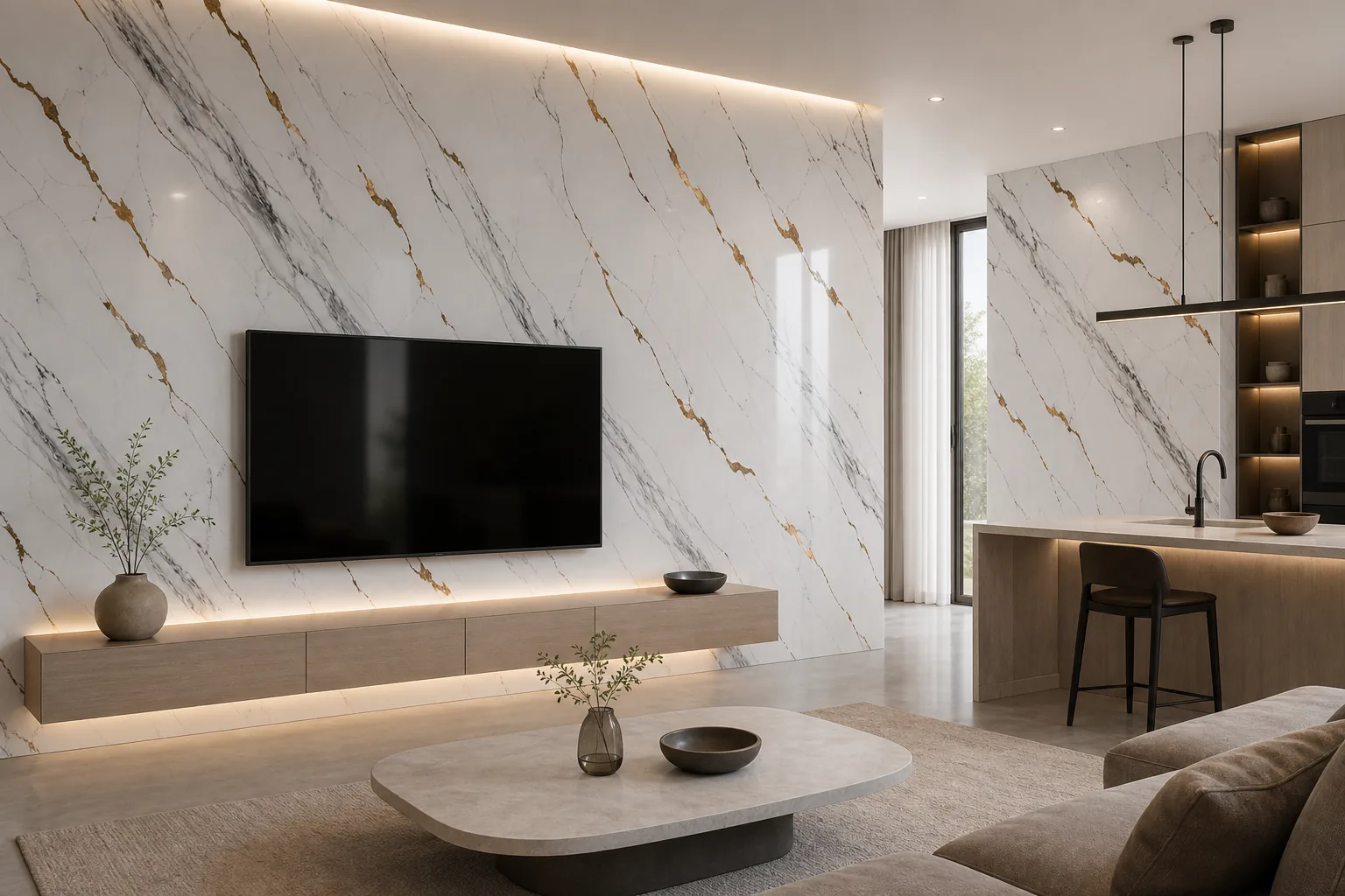 Стеновая панель Гибкий Мрамор Toscana Gold | Тосканское Золото - фото 2